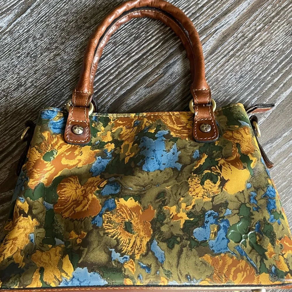 Leather Patricia Nash Floral Handbag 2 Piece Set